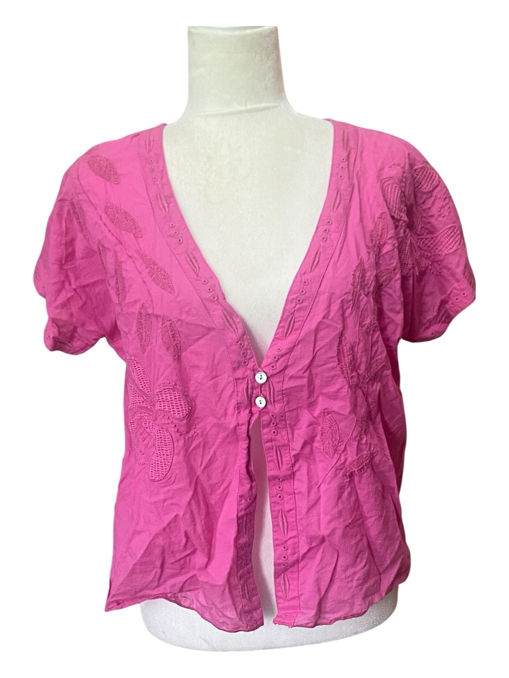 Gudrun Sjoden Swedish Womens Pink Lightweight Blouse
